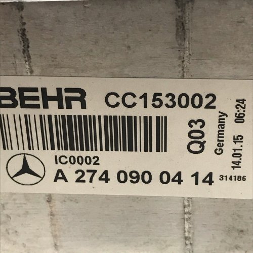 Mercedes / 2014-2020 / 2.0L Petrol / Intercooler / A2740900414 - Dragon Engines LTD