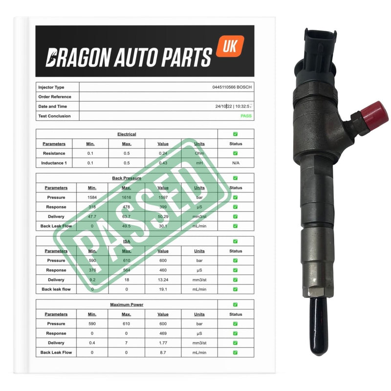 Tested Citroen/Peugeot 1.6 Diesel DV6FD/YH01 Fuel Injector 0445110566 - Dragon Engines LTD