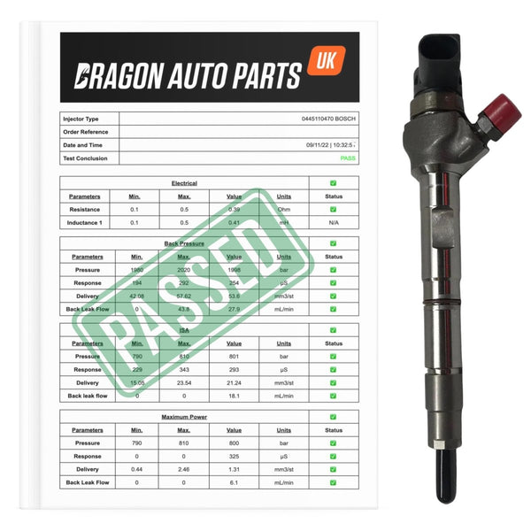 Tested Seat/VW/Skoda/Audi 2.0L Diesel Fuel Injector 04L130277AE/0445110471 - Dragon Engines LTD